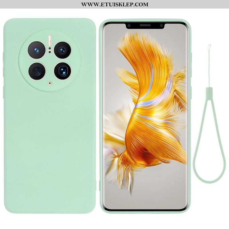 Etui do Huawei Mate 50 Pro Płynny Silikon Ze Smyczą